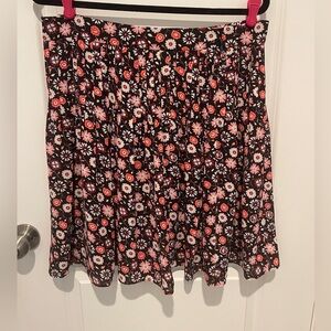 Kate Spade Black Mini Casa Flora Skirt Size 14